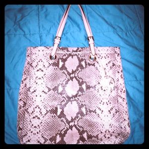 New Michael Kors snake print tote